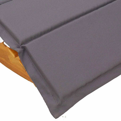 Tumbona Con Cojín 2 Pcs Marrón Madera De Acacia Sólida