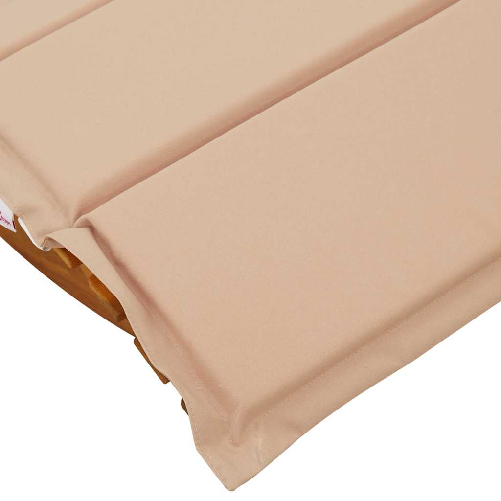Tumbona Con Cojín 2 Pcs Marrón Madera De Acacia Sólida