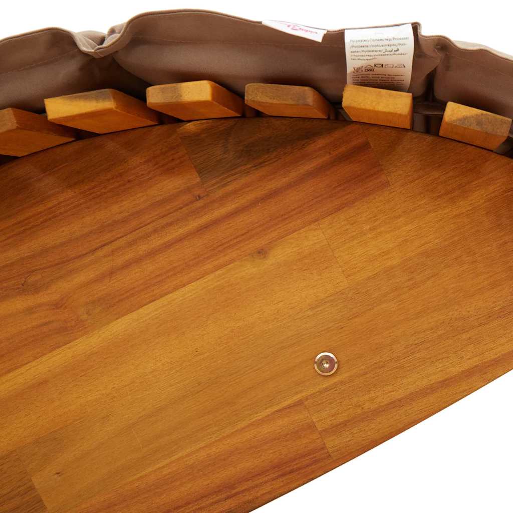 Tumbona Con Cojín 2 Pcs Marrón Madera De Acacia Sólida