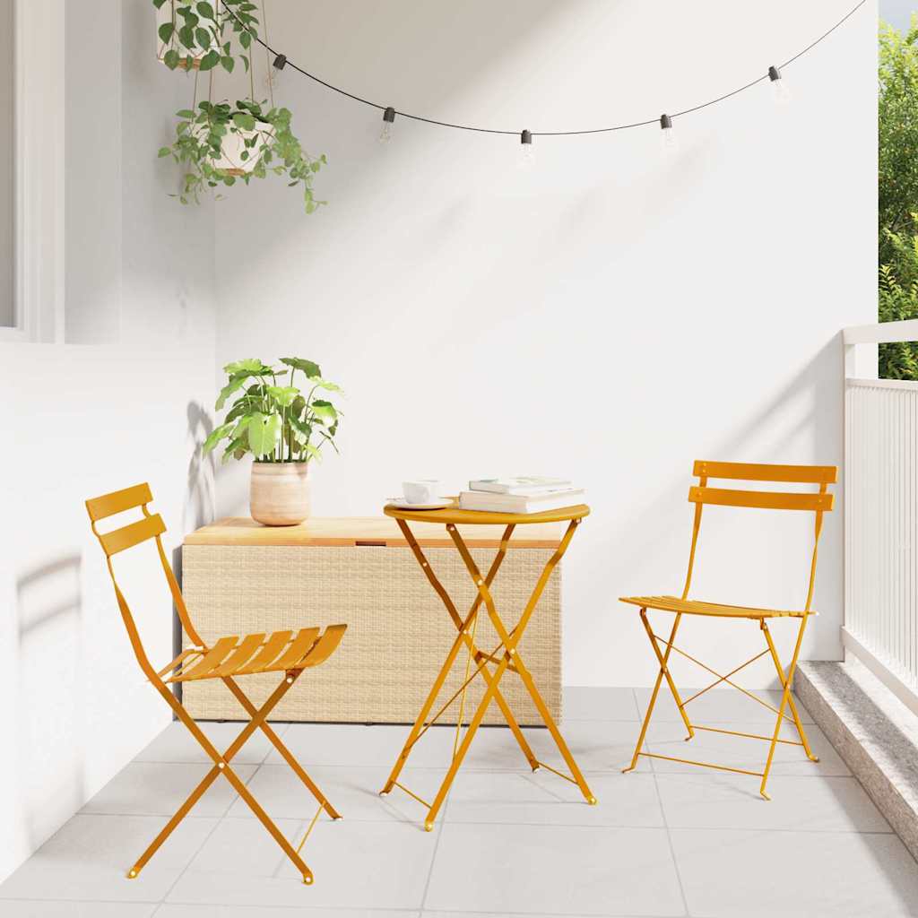 Silla De Jardín Plegable 2 Pcs 42 X 46 X 82Cm Metal
