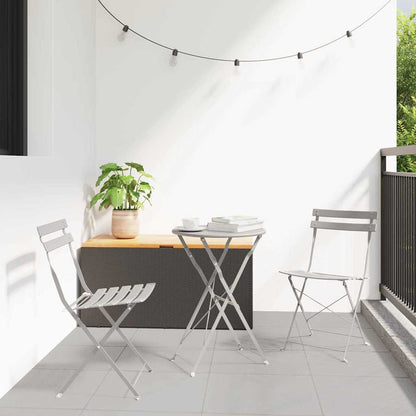 Silla De Jardín Plegable 2 Pcs 42 X 46 X 82Cm Metal