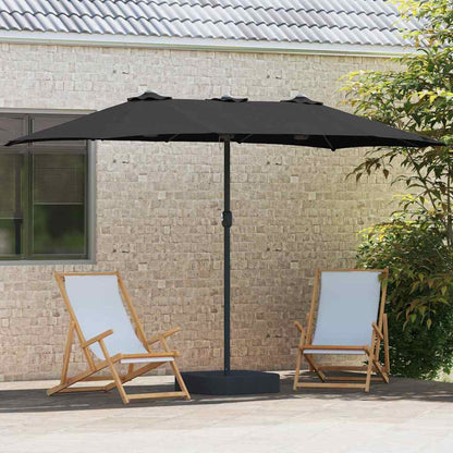 Sombrilla De Jardín 385 X 209 X 244 Cm Poliéster Y Acero