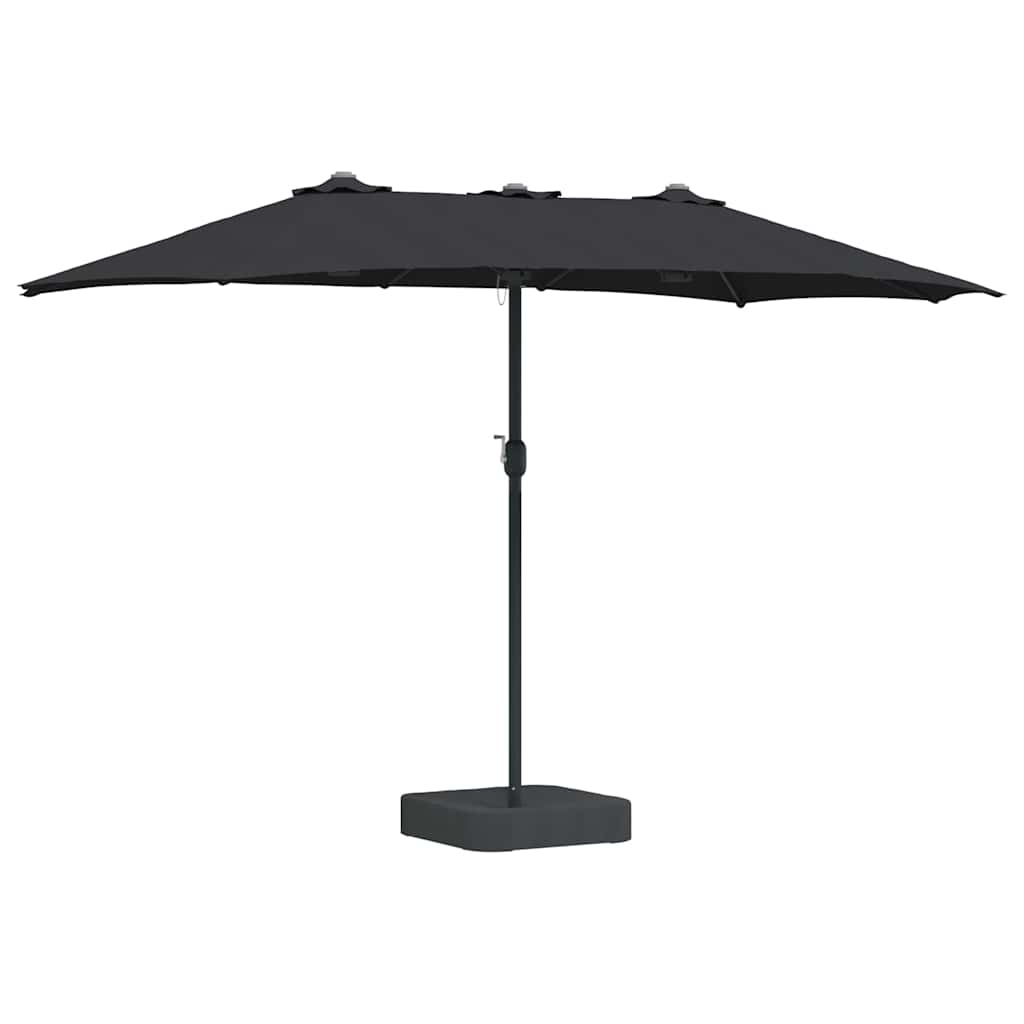 Sombrilla De Jardín 385 X 209 X 244 Cm Poliéster Y Acero