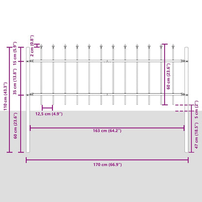Valla De Jardín 3 Pcs 5,1 X 0,6 M