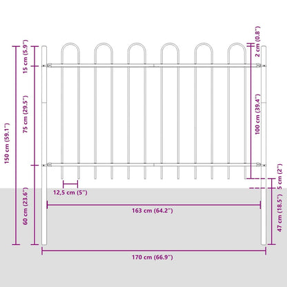 Valla De Jardín 3 Pcs 5,1 X 1 M