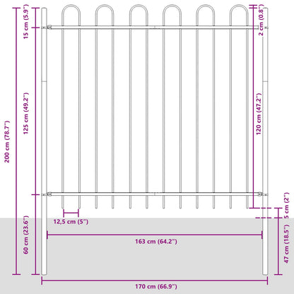 Valla De Jardín 3 Pcs 5,1 X 1,5 M