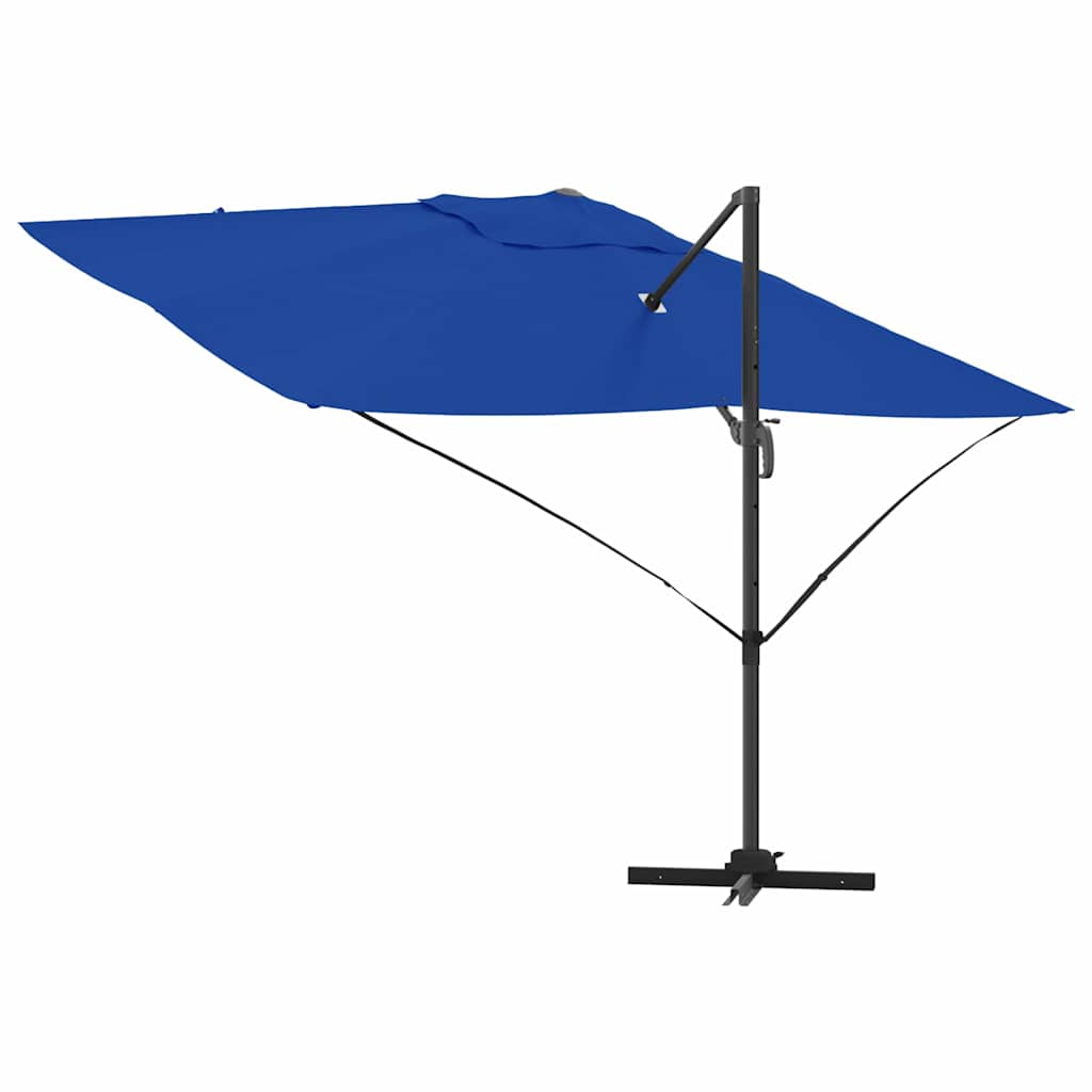 Sombrilla 351 X 250 X 260 Cm Poliéster Y Aluminio Azul Azur