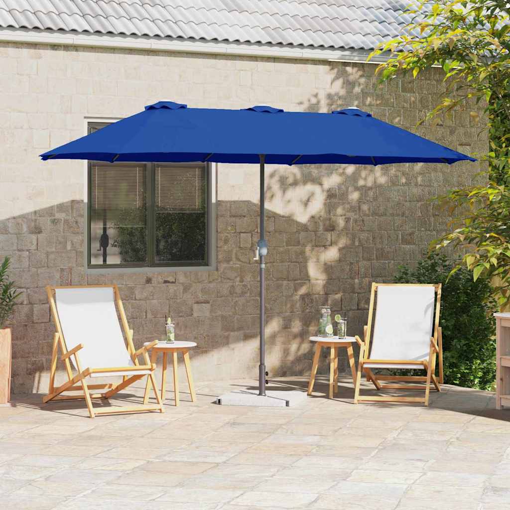 Sombrilla De Jardín 370 X 197 X 239 Cm Poliéster Y Aluminio