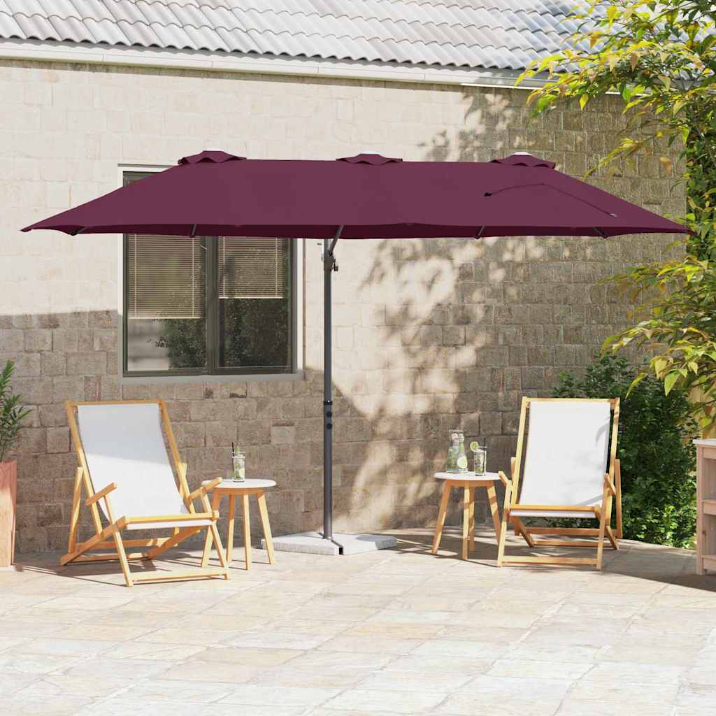 Sombrilla 372 X 198 X 243 Cm Poliéster Y Aluminio
