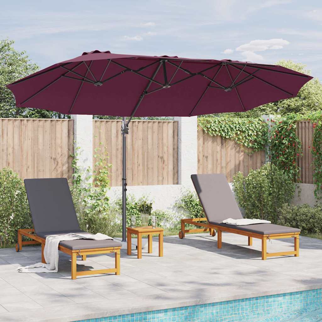 Sombrilla 372 X 198 X 243 Cm Poliéster Y Aluminio