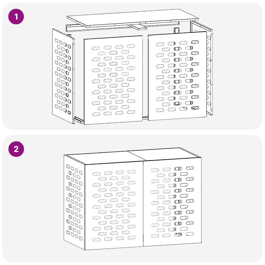 Funda Para Aire Acondicionado 100 X 50 X 70 Cm Acero