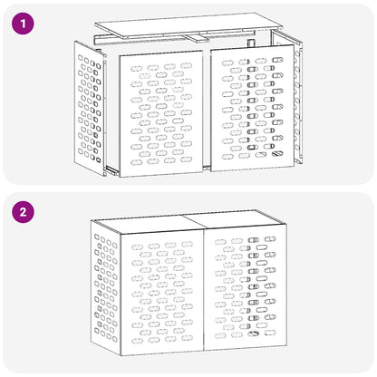 Funda Para Aire Acondicionado 100 X 50 X 70 Cm Acero