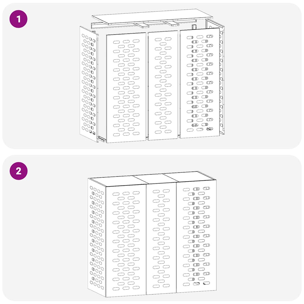 Funda Para Aire Acondicionado 110 X 50 X 105 Cm Acero
