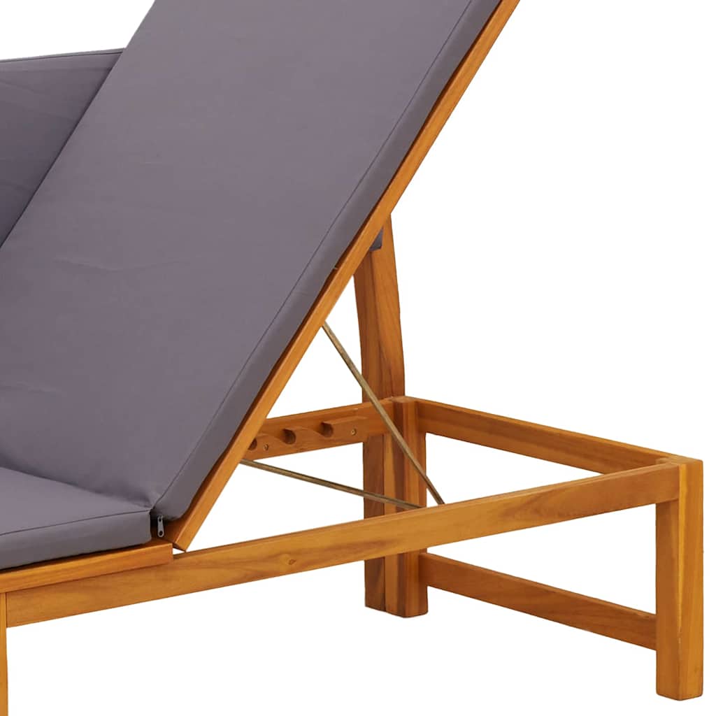 Tumbona Aceite Natural 200 X 57 X 75Cm Madera Maciza De Acacia