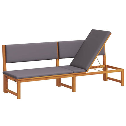 Tumbona Aceite Natural 200 X 57 X 75Cm Madera Maciza De Acacia