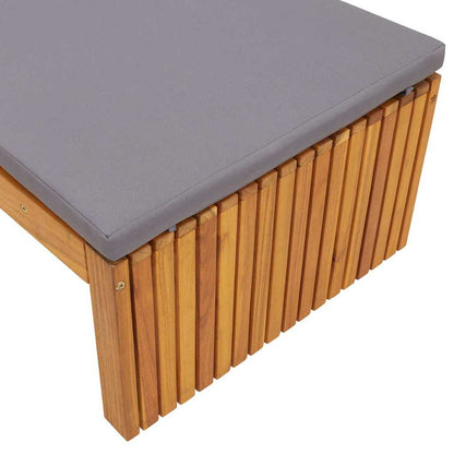 Tumbona Aceite Natural 200 X 55 X 94 Cm Madera Maciza De Acacia