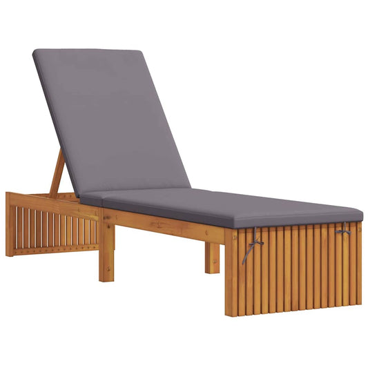 Tumbona Aceite Natural 200 X 55 X 94 Cm Madera Maciza De Acacia