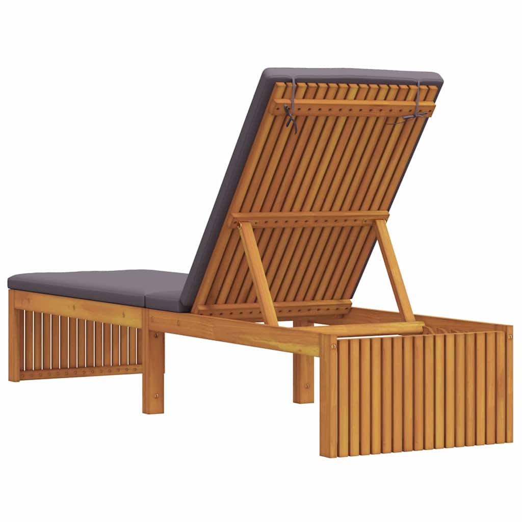 Tumbona Aceite Natural 200 X 55 X 94 Cm Madera Maciza De Acacia