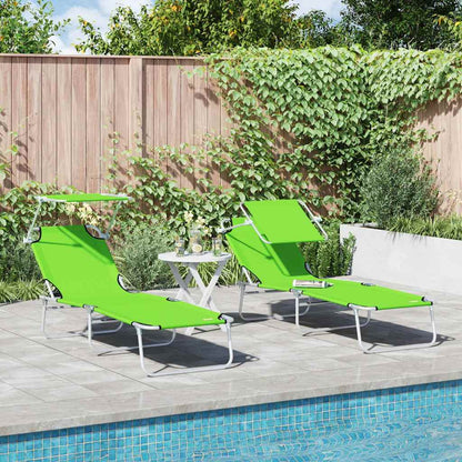 Tumbona Plegable Con Toldo De Acero Magenta