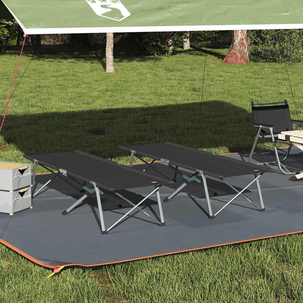 Cama De Camping Plegable Manual 2 Pcs 194 X 62,5 X 42,5 Cm