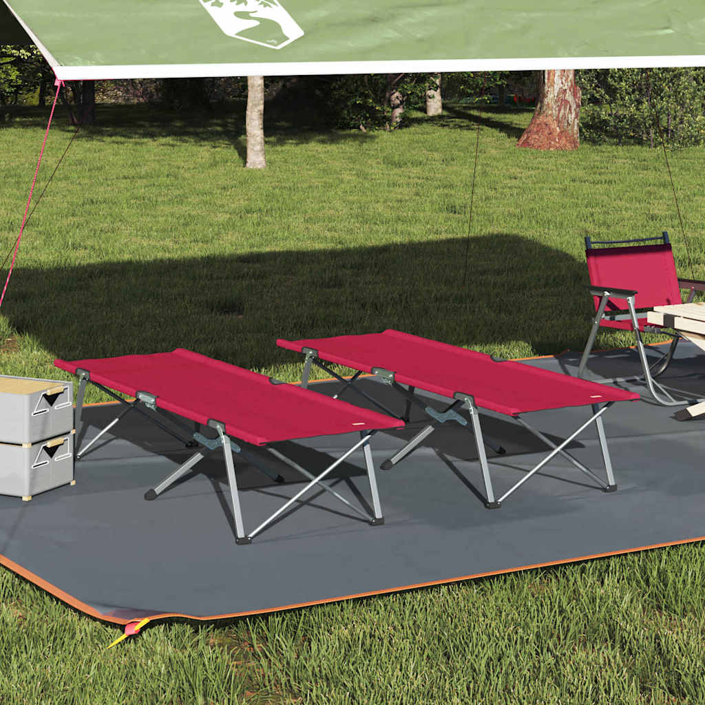 Cama De Camping Plegable Manual 2 Pcs 194 X 62,5 X 42,5 Cm