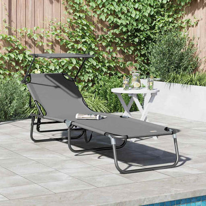Tumbona Plegable 2 Pcs 190 X 57 X 81 Cm Oxford