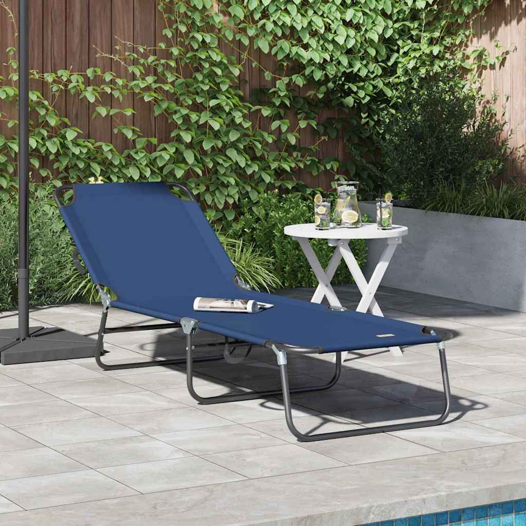 Tumbona Plegable 2 Pcs 188 X 57 X 86,5 Cm Poliéster