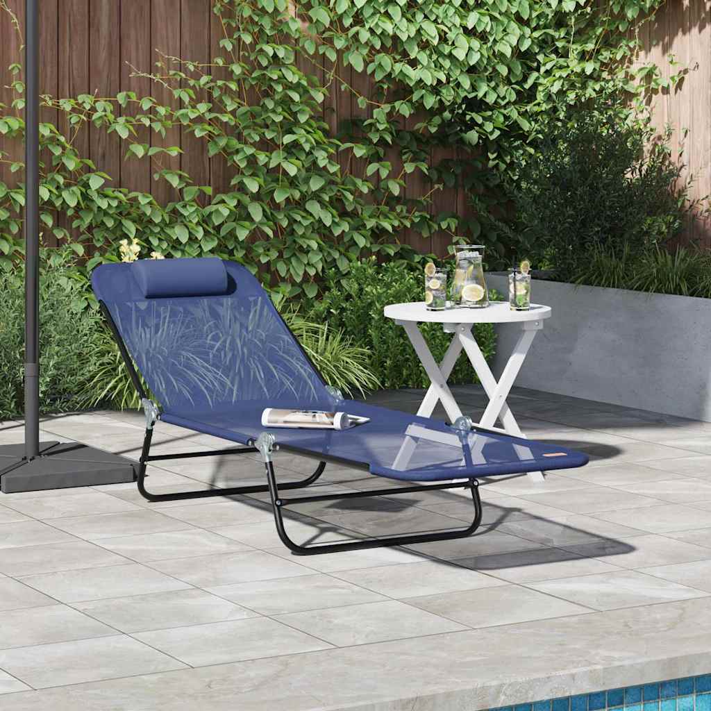 Tumbona Plegable 2 Pcs 182 X 55 X 85,5 Cm Textileno