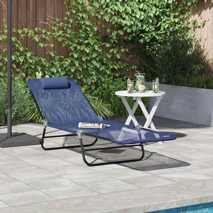 Tumbona Plegable 2 Pcs 182 X 55 X 85,5 Cm Textileno