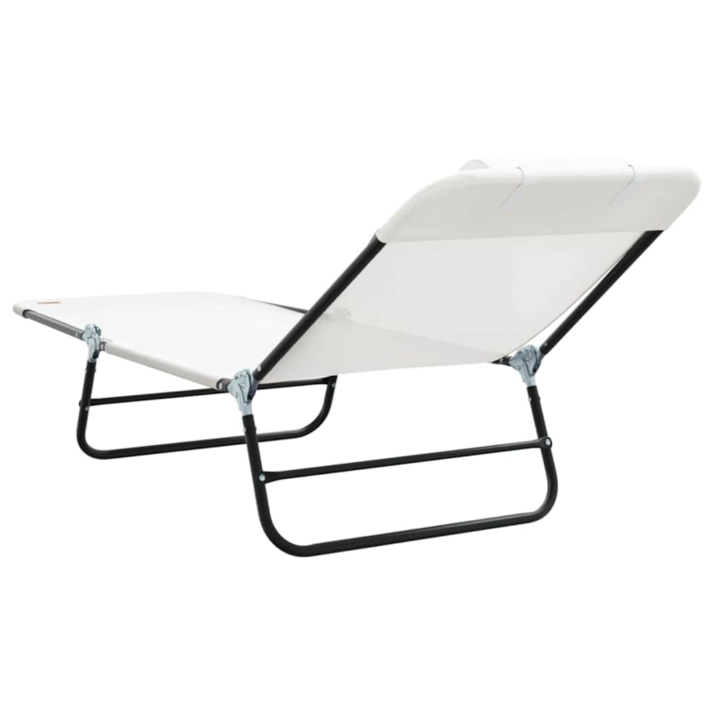 Tumbona Plegable 2 Pcs 182 X 55 X 85,5 Cm Textileno
