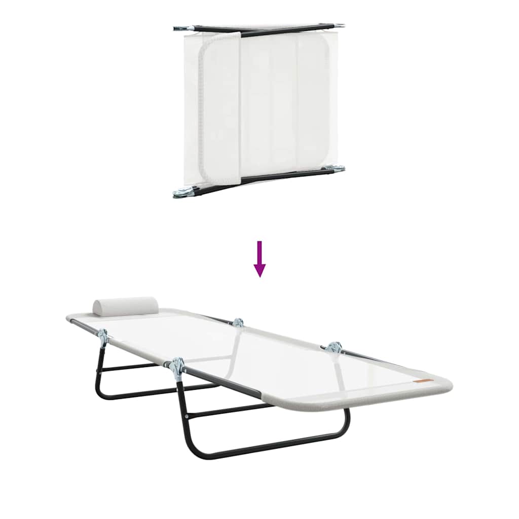 Tumbona Plegable 2 Pcs 182 X 55 X 85,5 Cm Textileno