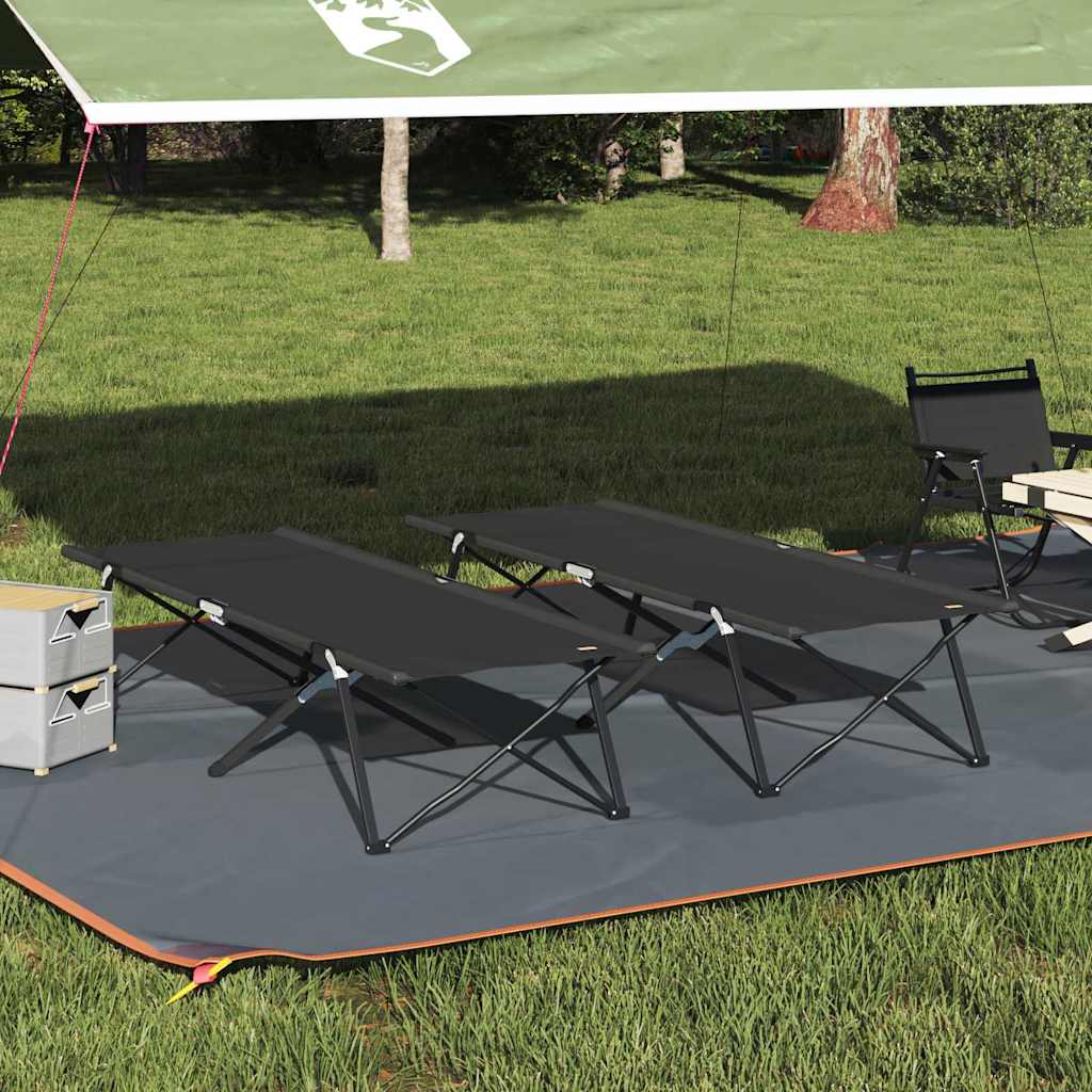 Cama De Camping Plegable Manual 2 Pcs 206 X 76 X 74 Cm