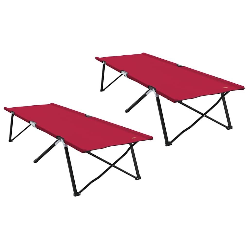 Cama De Camping Plegable Manual 2 Pcs 206 X 76 X 74 Cm