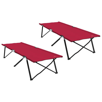 Cama De Camping Plegable Manual 2 Pcs 206 X 76 X 74 Cm