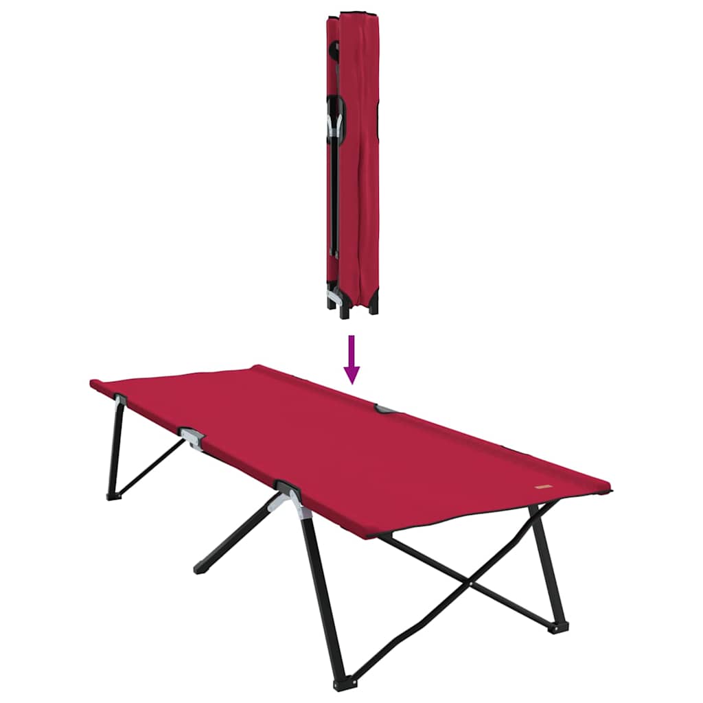 Cama De Camping Plegable Manual 2 Pcs 206 X 76 X 74 Cm