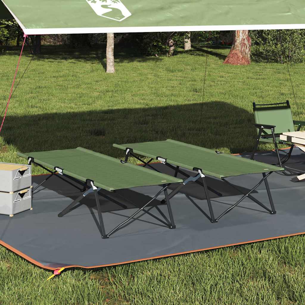 Cama De Camping Plegable Manual 2 Pcs 206 X 76 X 74 Cm