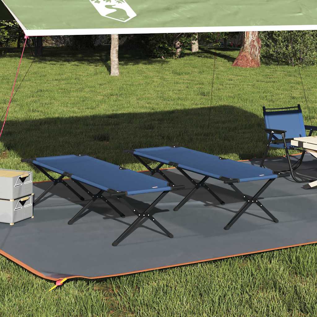 Cama De Camping Plegable Manual 2 Pcs