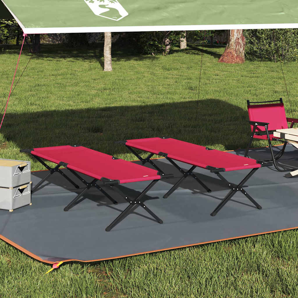 Cama De Camping Plegable Manual 2 Pcs