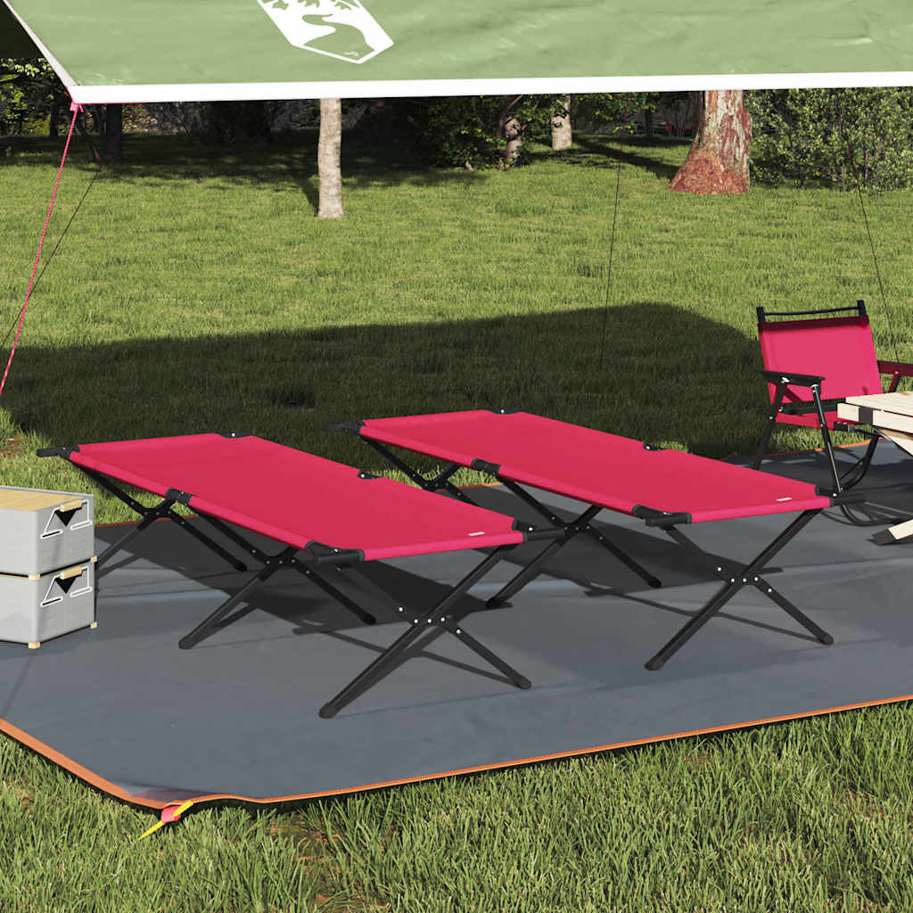 Cama De Camping Plegable Manual 2 Pcs
