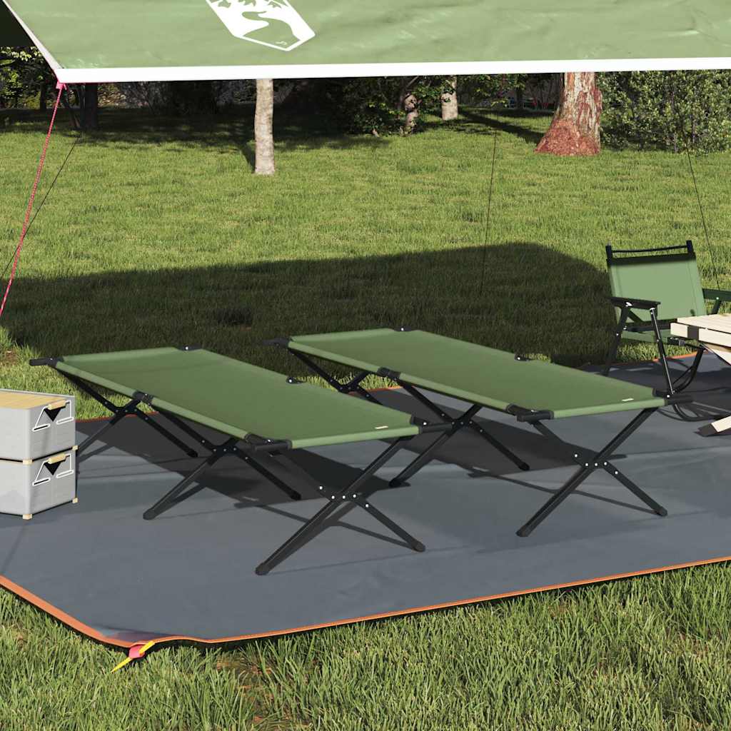 Cama De Camping Plegable Manual 2 Pcs