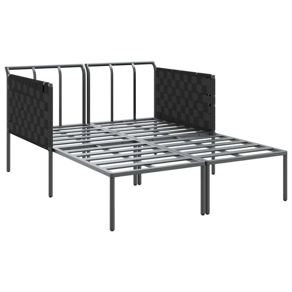 Tumbona Con Cojín 2-Persona Antracita 153 X 115 X 69.5 Cm