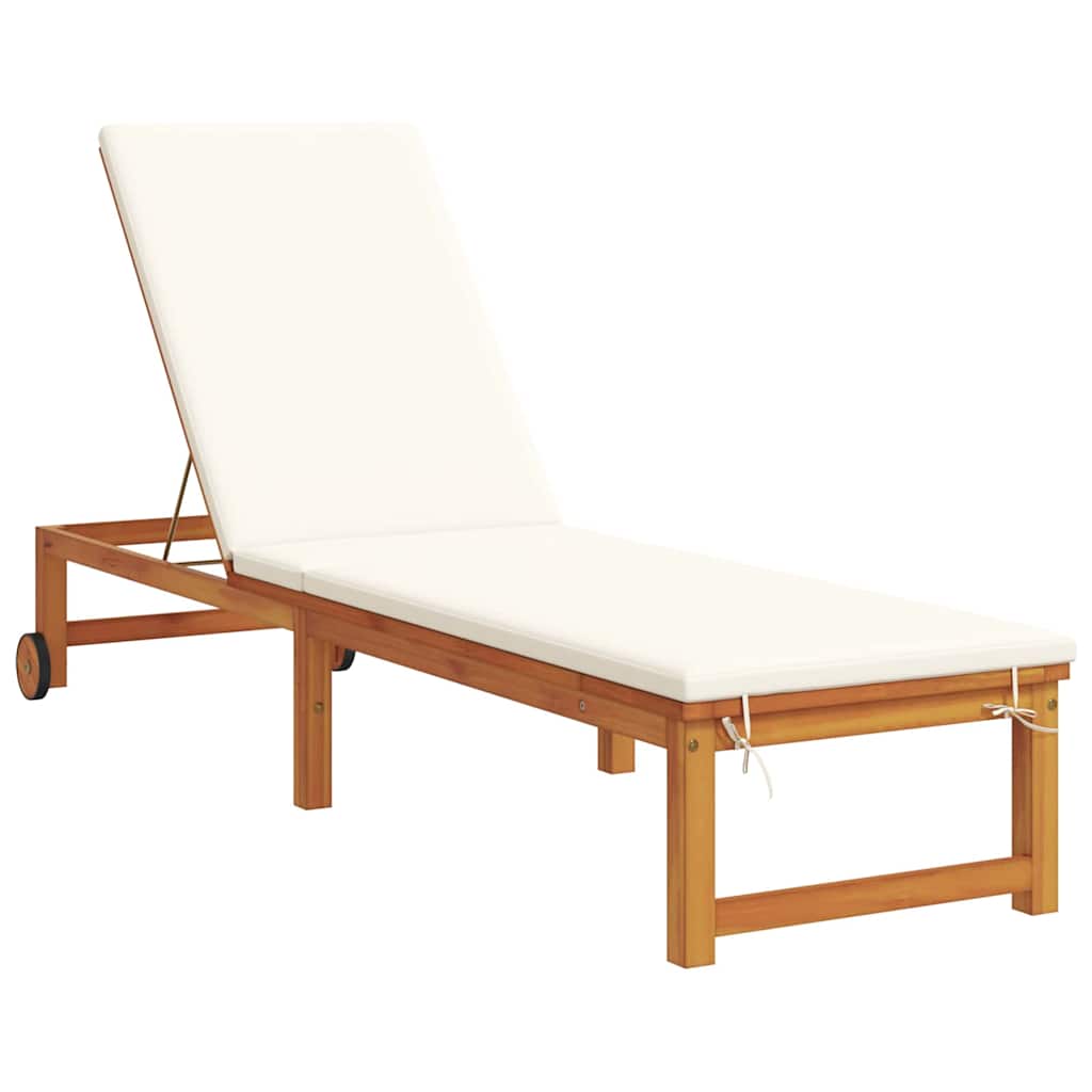 Tumbona 2 Pcs Marrón 202 X 53 X 89 Cm Madera De Acacia Sólida