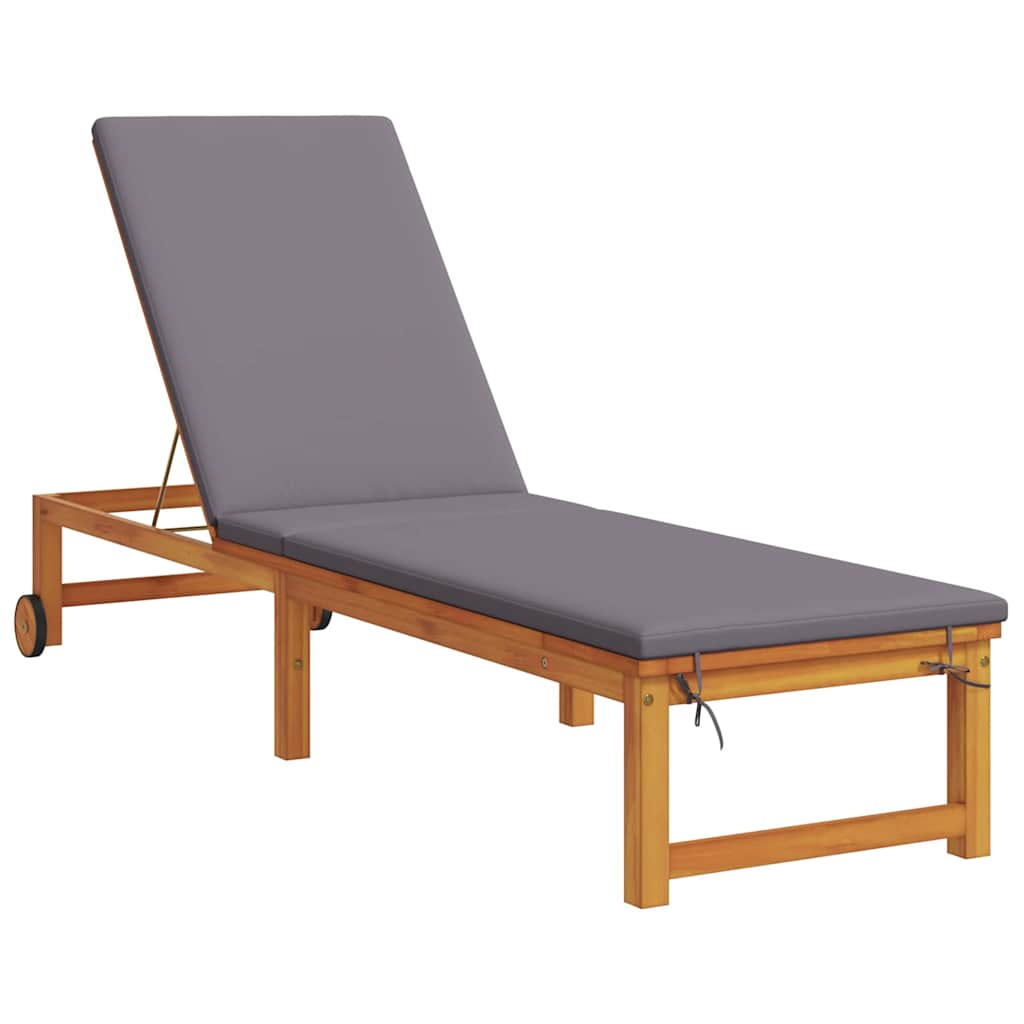 Tumbona 2 Pcs Marrón 202 X 53 X 89 Cm Madera De Acacia Sólida