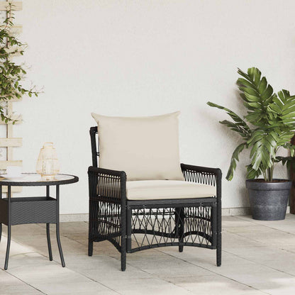 Silla De Jardín Con Cojín Beige 73 X 61 X 77 Cm Ratán Sintético