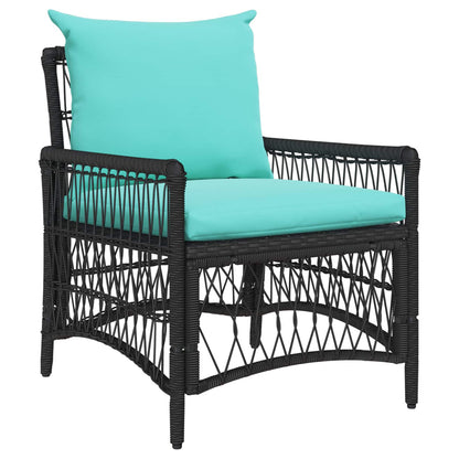 Silla De Jardín Con Cojín Beige 73 X 61 X 77 Cm Ratán Sintético