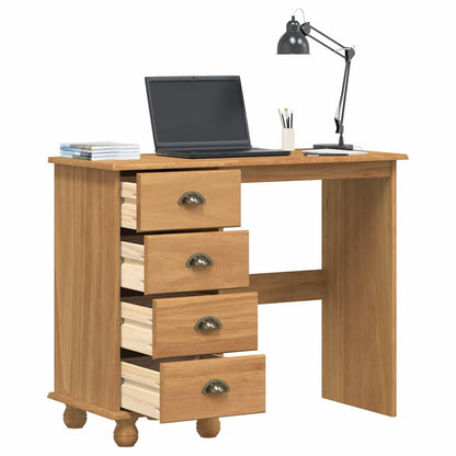 Escritorio Askim 95 X 40 X 75 Cm Madera De Pino Macizo