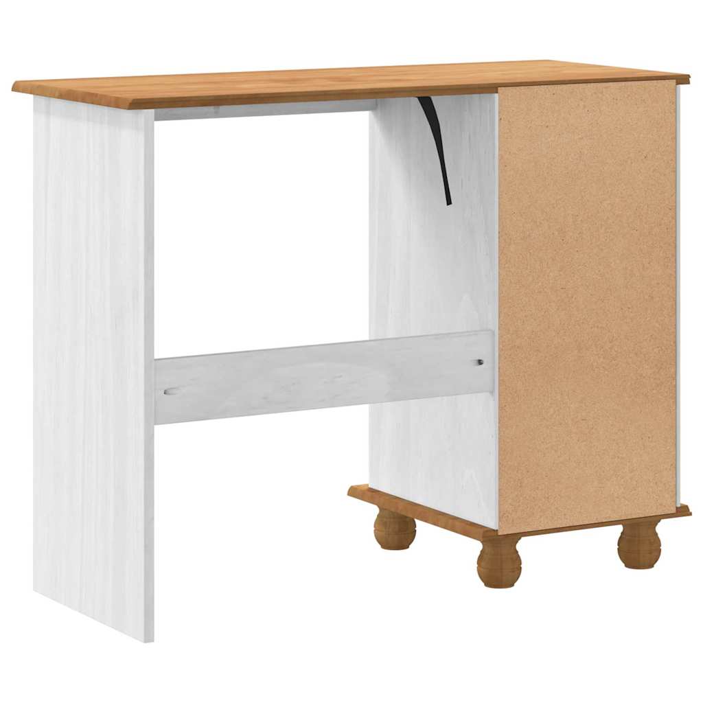 Escritorio Askim 95 X 40 X 75 Cm Madera De Pino Macizo