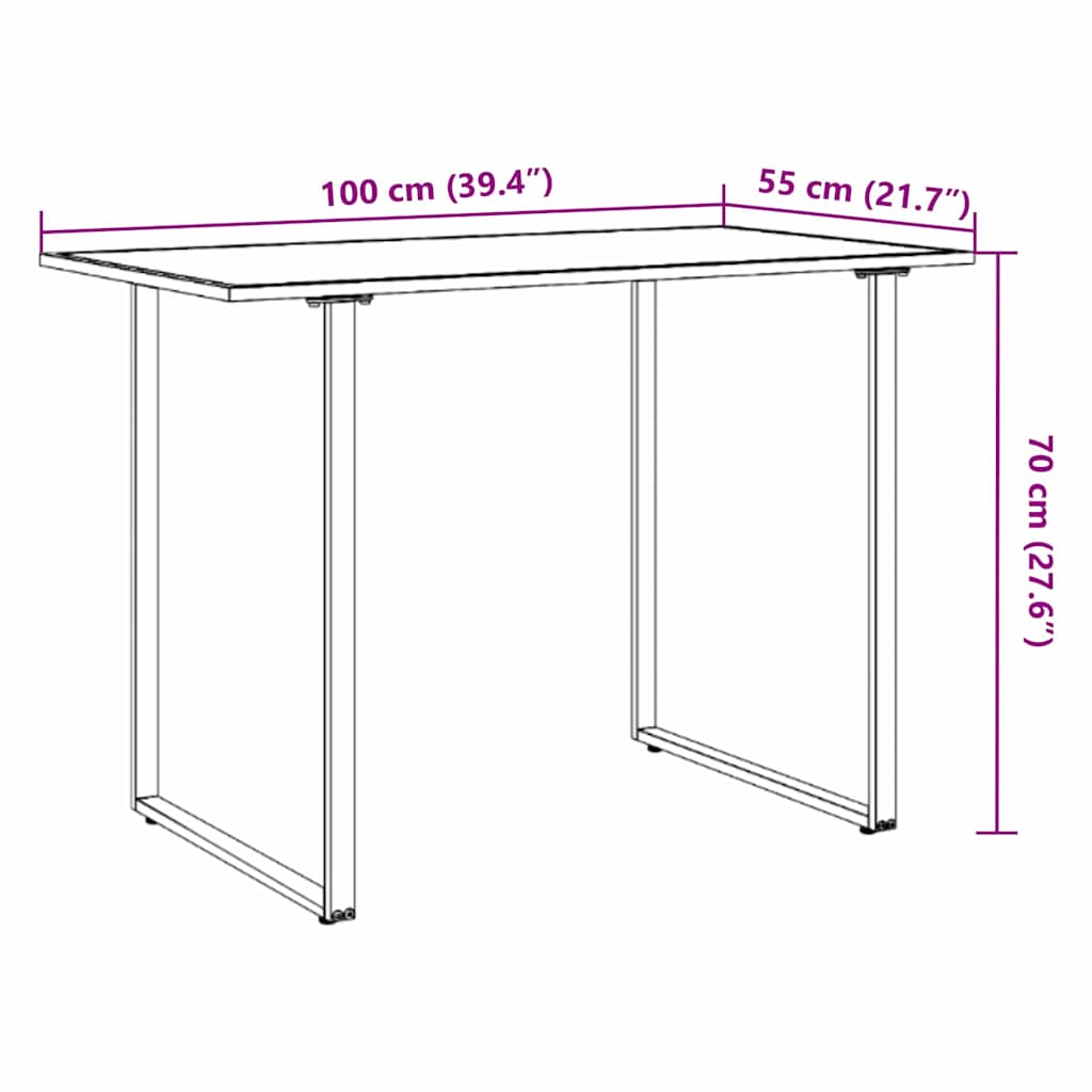 Mesa De Jardín 100 X 55 X 70 Cm Madera