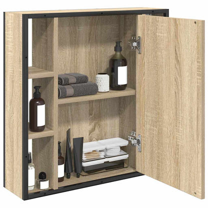Armario Con Espejo Roble Sonoma 60 X 16 X 60 Cm