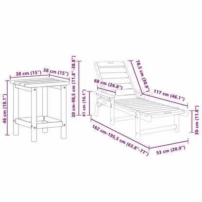 Tumbona 3 Pcs Polietileno